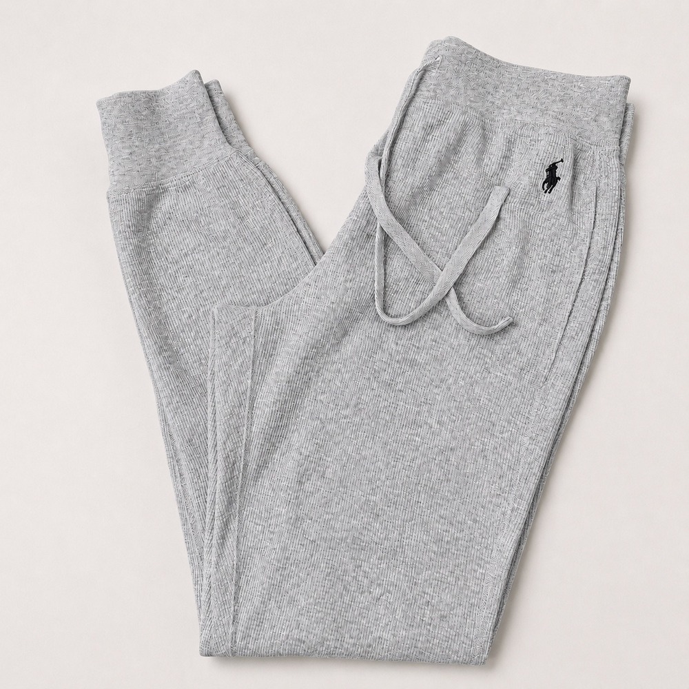 Polo Ralph Lauren Waffle Knit Lounge Pants Gray (SM) Pony Logo Sleepwear Casual
